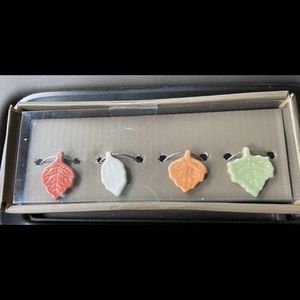 New! Thirstystone ceramic leaves 🍁 glass markers
